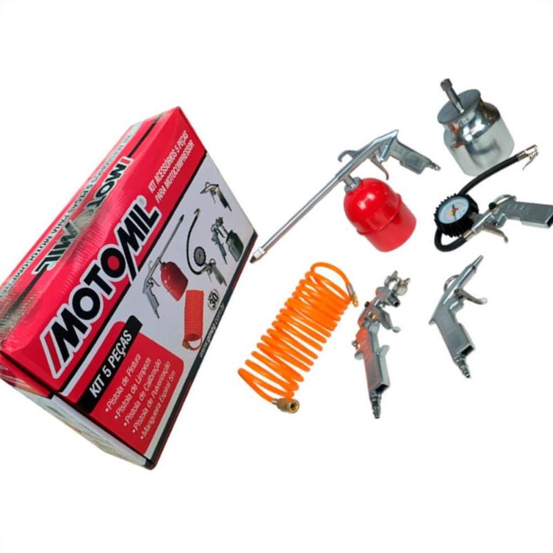 Kit Acessorio P/Pintura Motomil C/05Pc - Kit Acessórios para